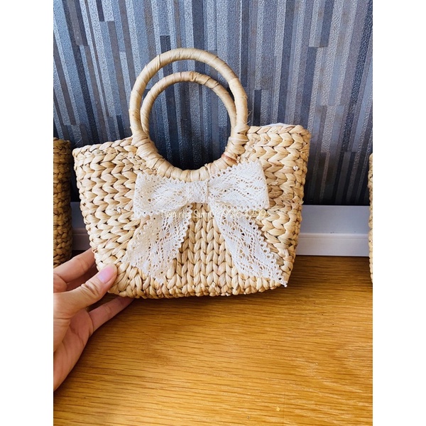 Túi lụi lục bình đế vuông ⚡ SALE CỰC KHỦNG ⚡ Túi cầm tay đi biển, chụp ảnh Vintage, form chuẩn đẹp