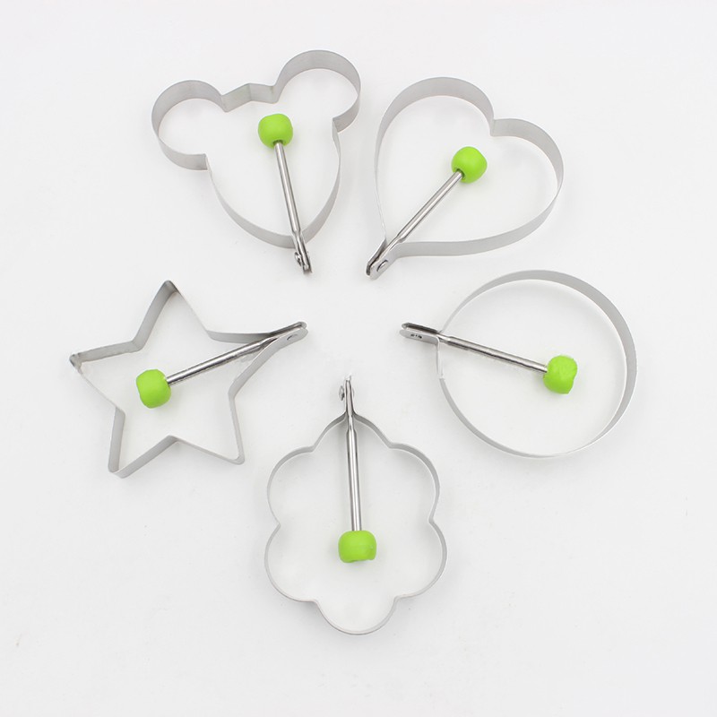 Khuôn Chiên Trứng Cho Nhà Bếp Chất Liệu Thép Không Gỉ Có Tay Cầm Nhựa Chống Bỏng Tiện Lợi | BigBuy360 - bigbuy360.vn