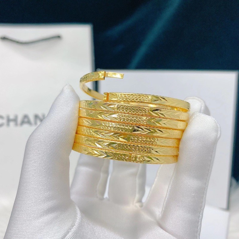 Bộ 7 vòng xi men khoá vàng mạ vàng bền rẻ