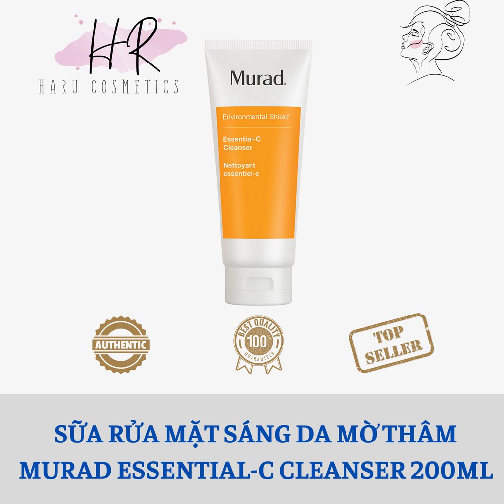 Sữa rửa mặt sáng da mờ thâm MURAD ESSENTIAL-C CLEANSER làm sạch - tinh khiết da nám và lão hóa do môi trường