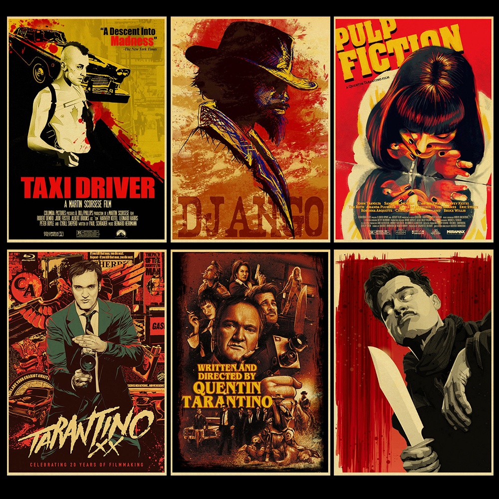 Poster treo tường trang trí in chữ Quentin Tarantino's "kill Bill"/ Pulp Fiction "/" Django