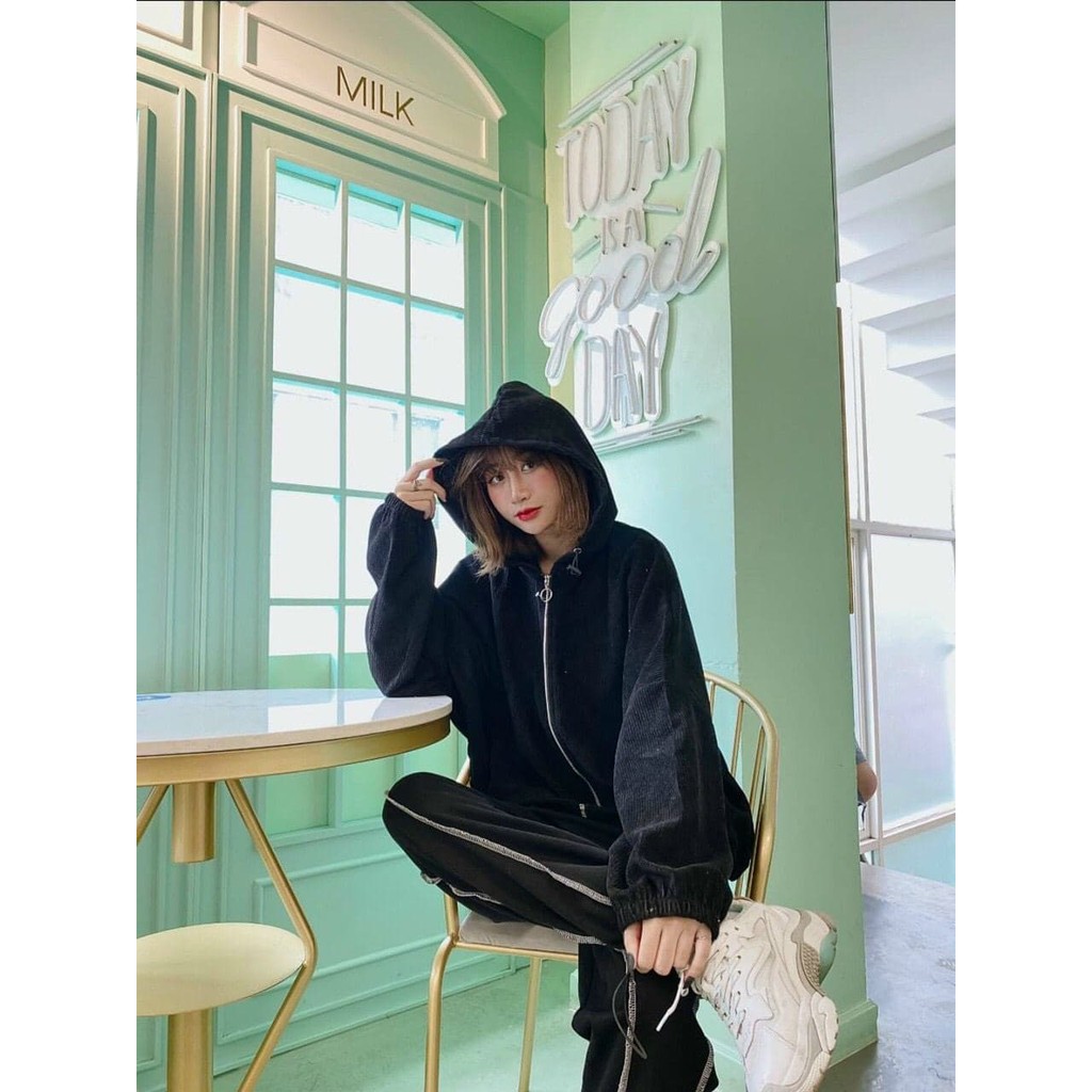 Áo khoác Kaki Nhung Gân Basic form rộng cực đẹp ( ảnh thật ) - Shyvana Store | BigBuy360 - bigbuy360.vn