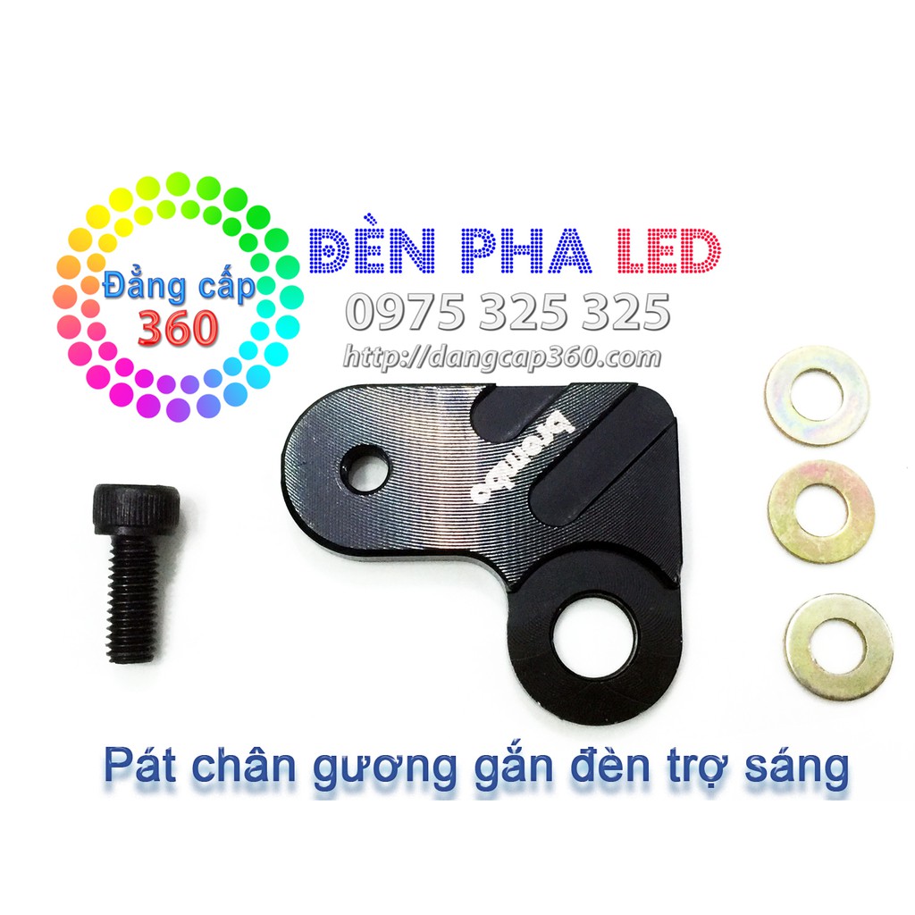 Pát CNC gắn chân gương gắn đèn trợ sáng L7, L6, L4, L4x