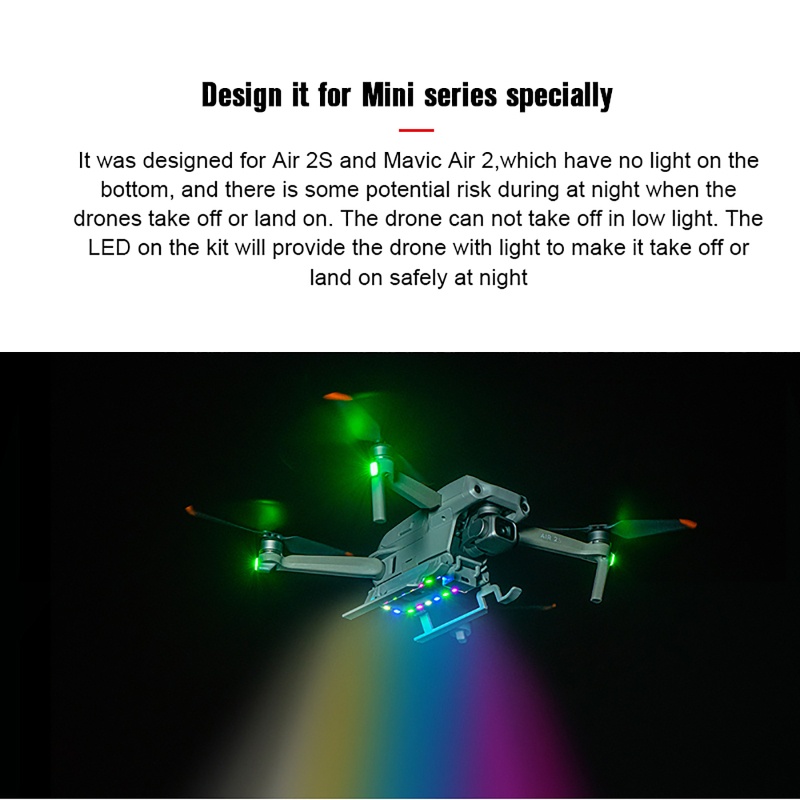 Seve 1 Chân Hạ Cánh Kèm Giá Đỡ Nâng Chiều Cao Cho Máy Bay Điều Khiển RC Mavic Air 2