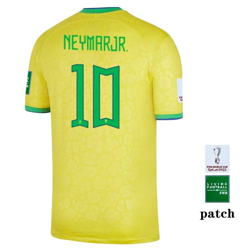 Bhs 22-23 brazil jersey áo phông bóng đá sân nhà casemiro jesus neymar vinijr thể thao phiên bản cầu thủ unisex hàng đầu bsh