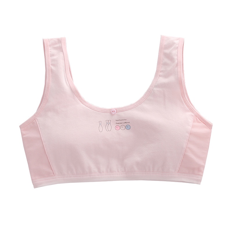 Áo Ngực cotton Phối Lưới Thoáng Khí Dành Cho Bé Gái 4 Tuổi 14 Tuổi