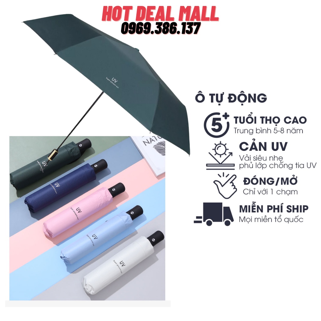 Ô tự động thông minh Nason Beauty Umbrella 8K chống tia UV, siêu chống thấm nước, khóa an toàn, màu tươi sáng hot trend