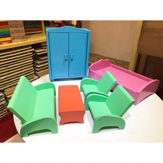 Bộ bàn ghế giường tủ đồ dùng gia đình-Đồ Chơi Giáo Dục cho Bé
