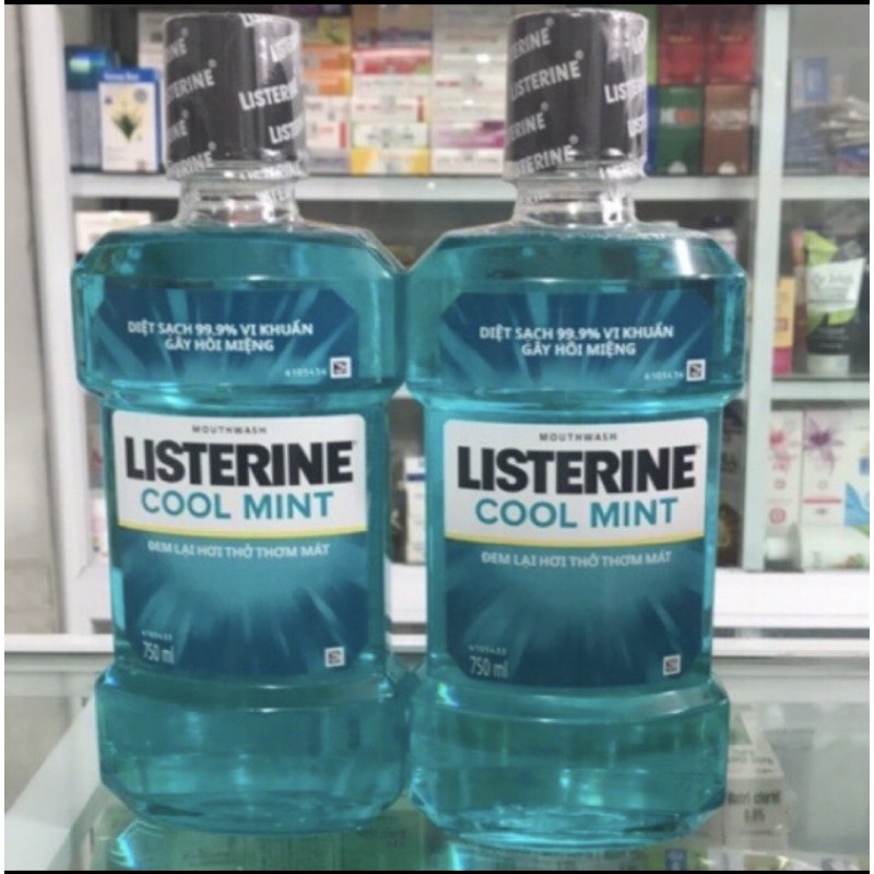 ✅ Nuớc súc miệng LISTERINE 750ml Sạch Mảng Bám Thơm Miệng