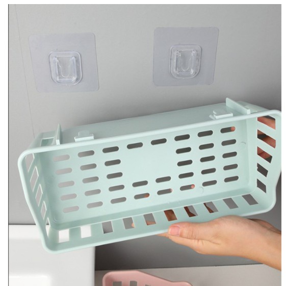 1 * Kệ Nhựa Treo Tường Đựng Đồ Dùng Nhà Tắm Không Cần Khoan Lỗ
