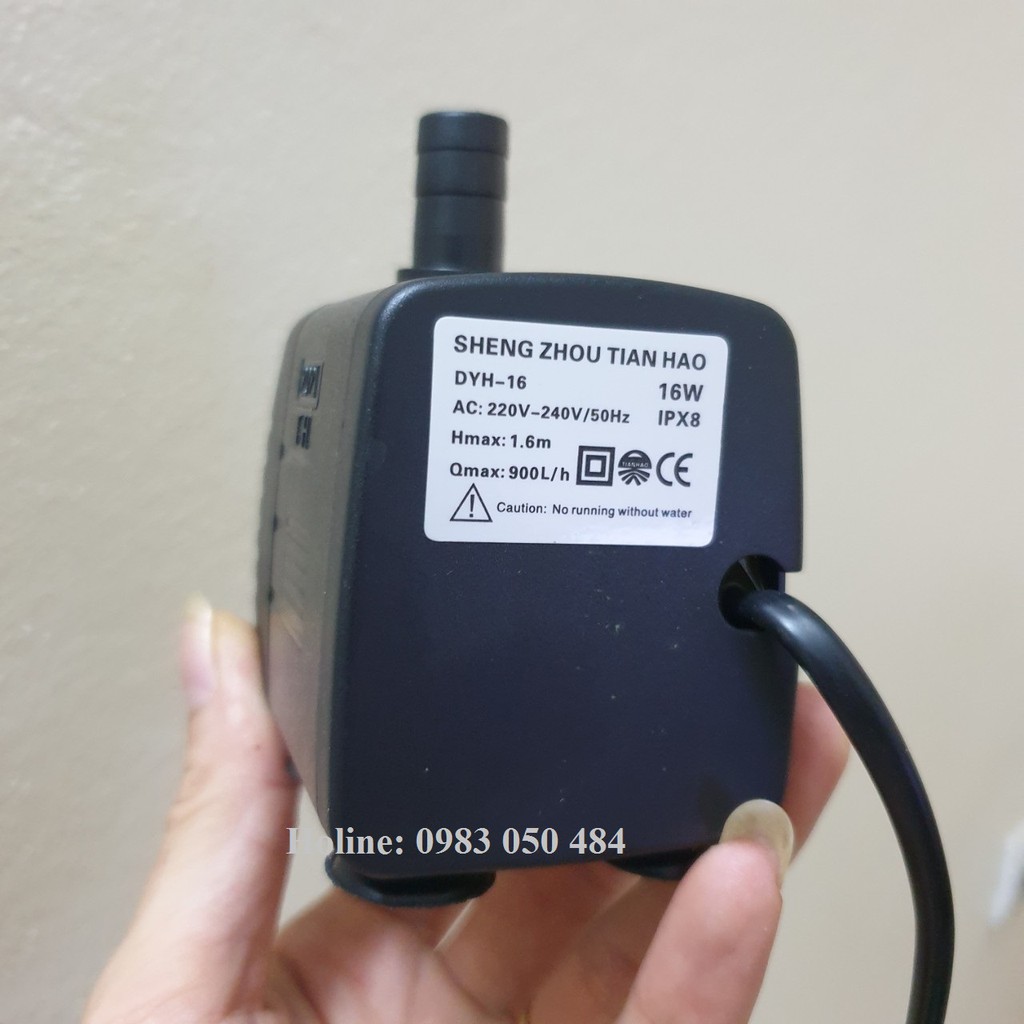 Động cơ bơm nước quạt 16W SHENG ZHOU TIAN HAO ngân chìm tròn nước