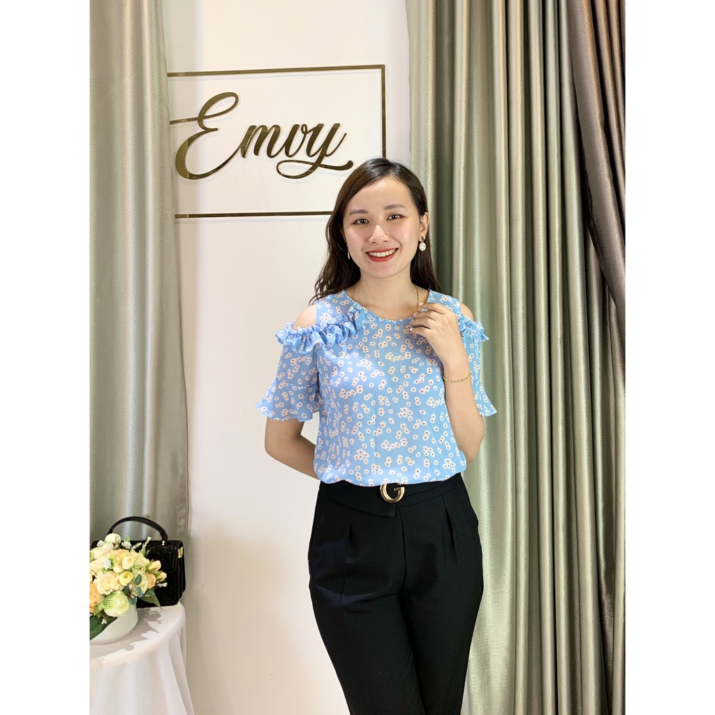 Áo sơ mi nữ công sở vải voan hoa cúc Emvy - A11 | BigBuy360 - bigbuy360.vn