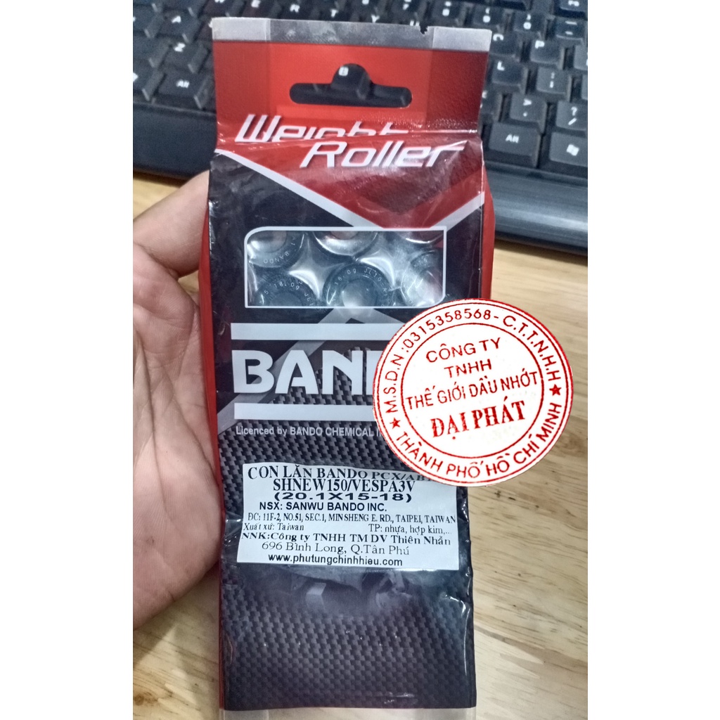 Bi nồi Ab 125 + PCX + SH VN ( 18g ) Bando(20.1*15-18)