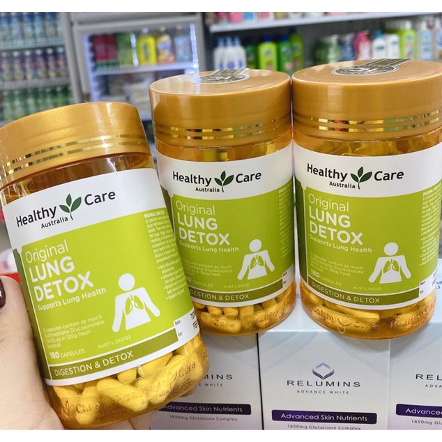 Thải độc phổi Lung Detox Healthy Care, 180 viên, Úc