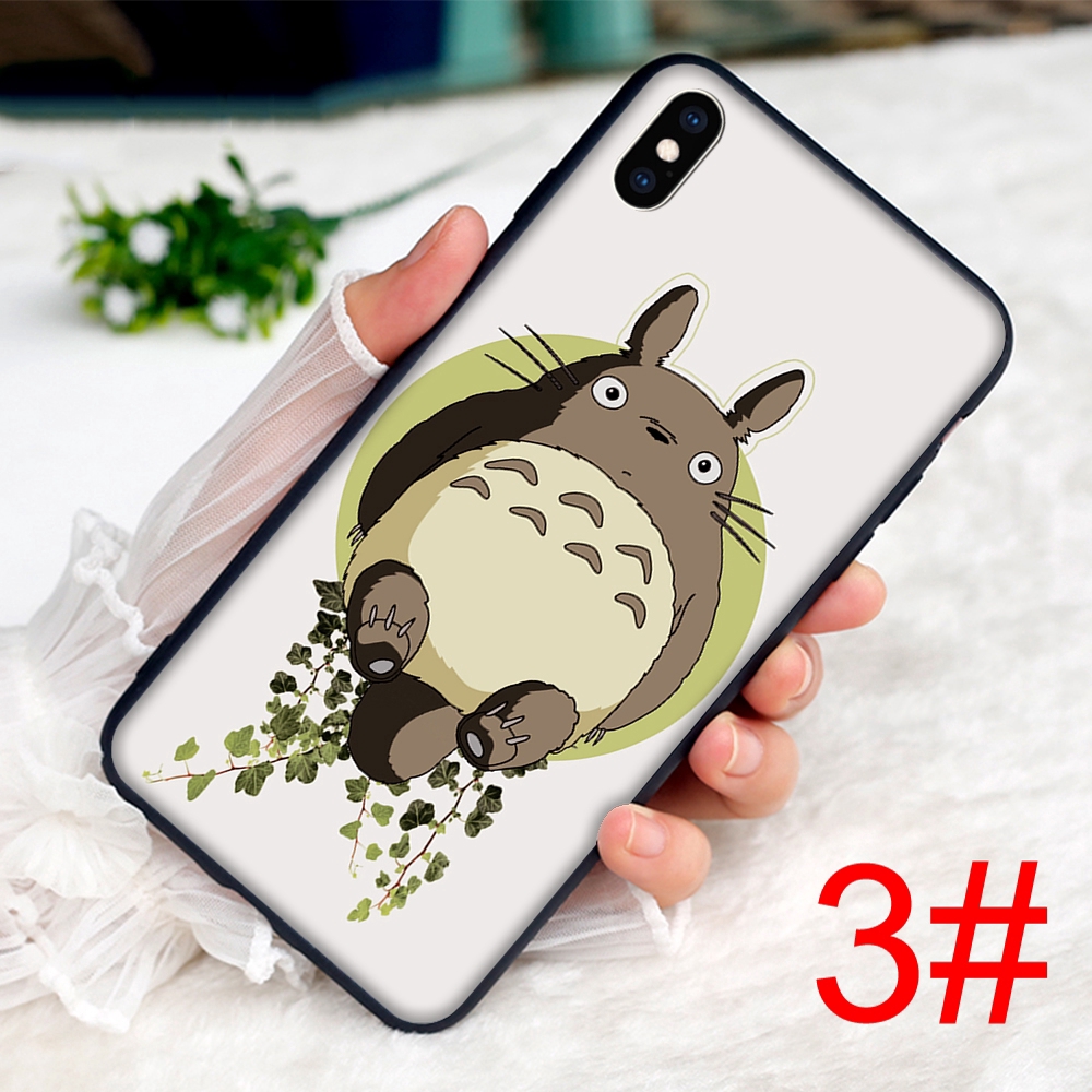 Ốp điện thoại mềm vẽ hình nhân vật Totoro dành cho iPhone XS Max XR X 7 8 6 6S Plus 5 5S SE