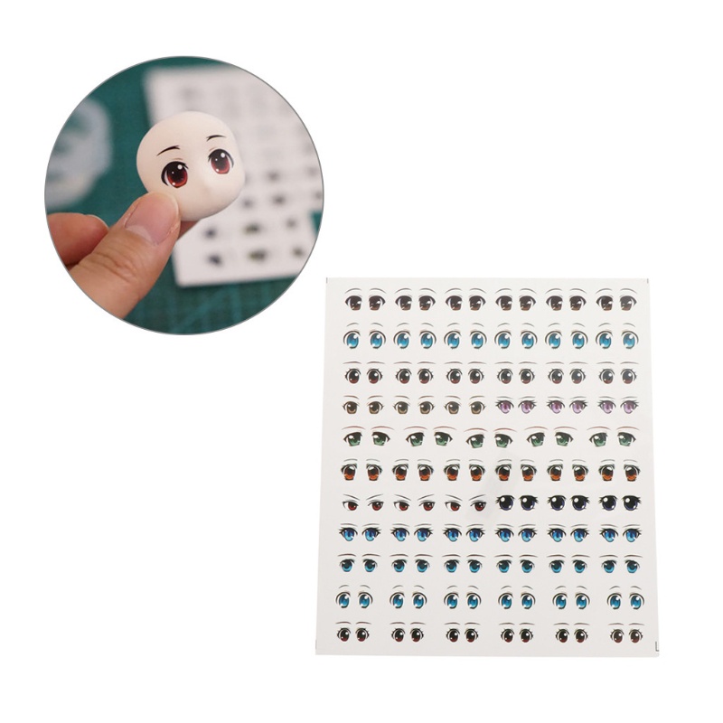Miếng Dán Hình Khuôn Mặt Búp Bê Hoạt Hình Bằng Đất Sét