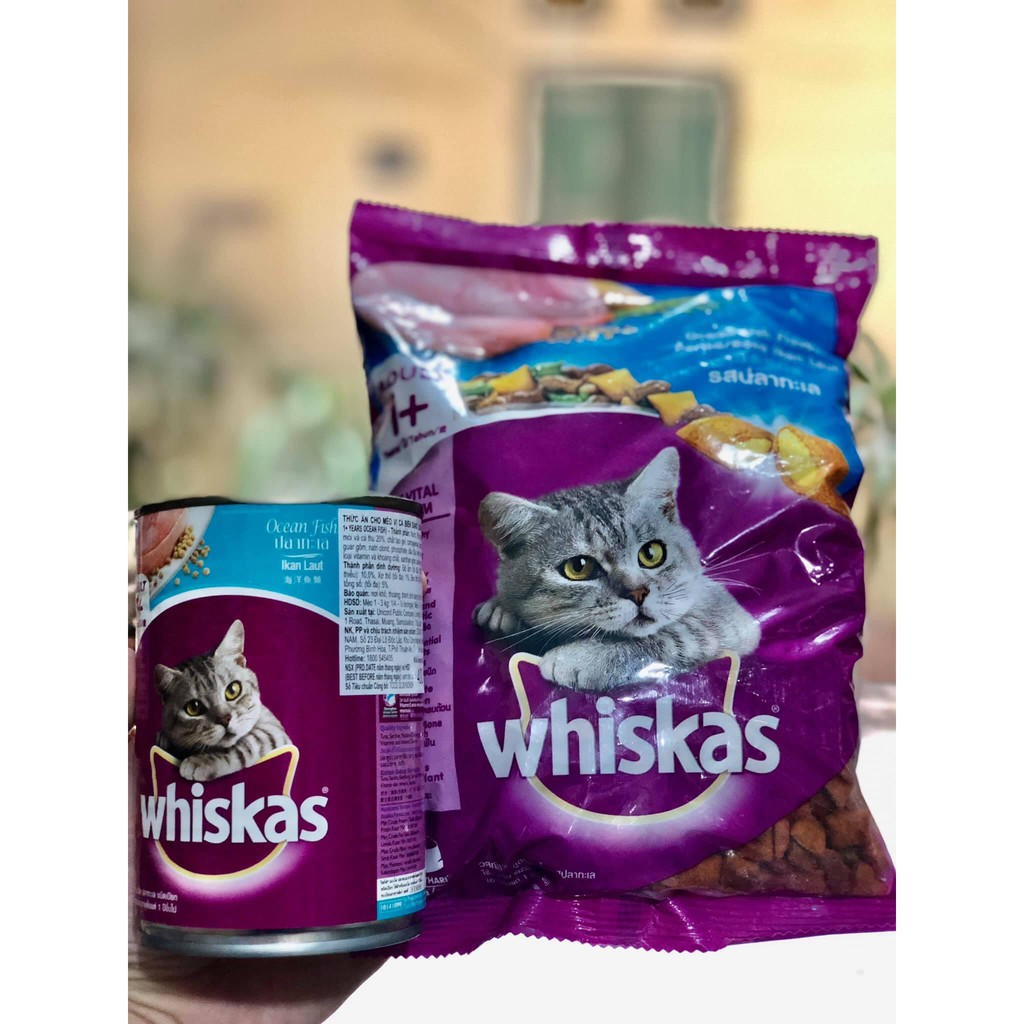 Hạt 400g và pate Whiskas 400g ⚡SIÊU_ƯU_ĐÃI⚡, thức ăn hạt cho mèo trưởng thành - PET&JOI