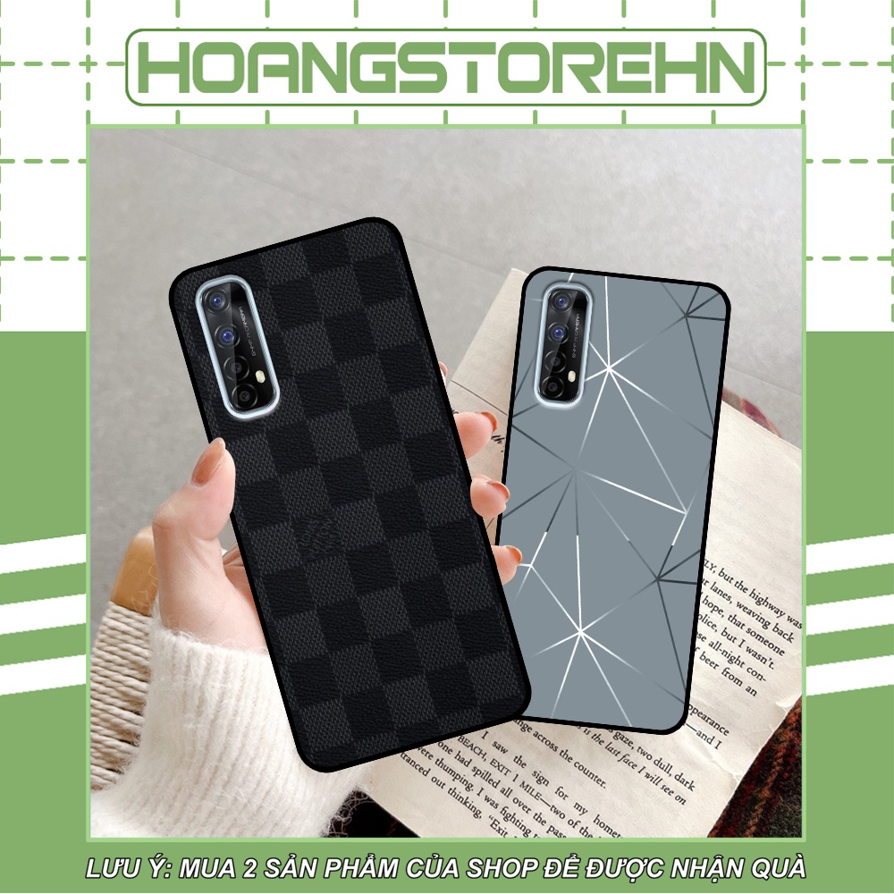 Ốp Realme 7 / 7 Pro In Hình Thương Hiệu Lv, Họa Tiết Xanh Bạc Siêu Đẹp