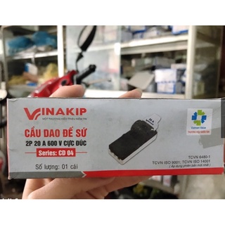 Cầu dao đế sứ 2P 20A - 30A - 60A cực đúc vinakip