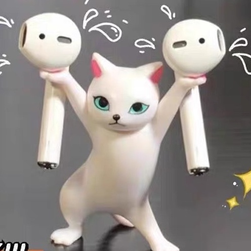 Bộ mô hình 5 mèo uốn éo chống tay decor, setup trang trí bàn làm việc cute - cao 5.5cm