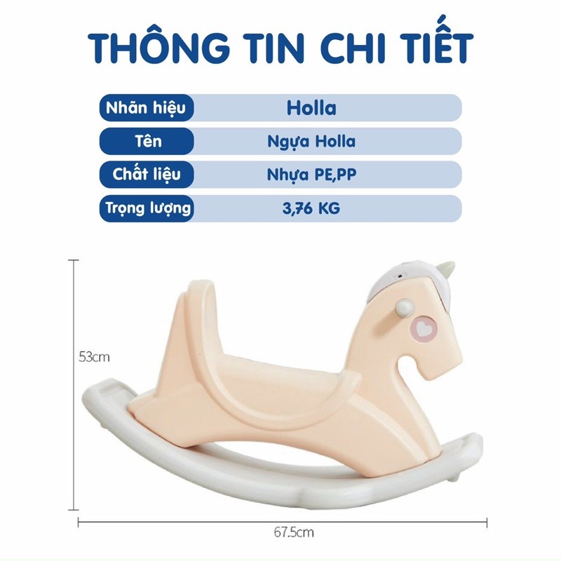 Ngựa bập bênh holla chính hãng an toàn cho bé