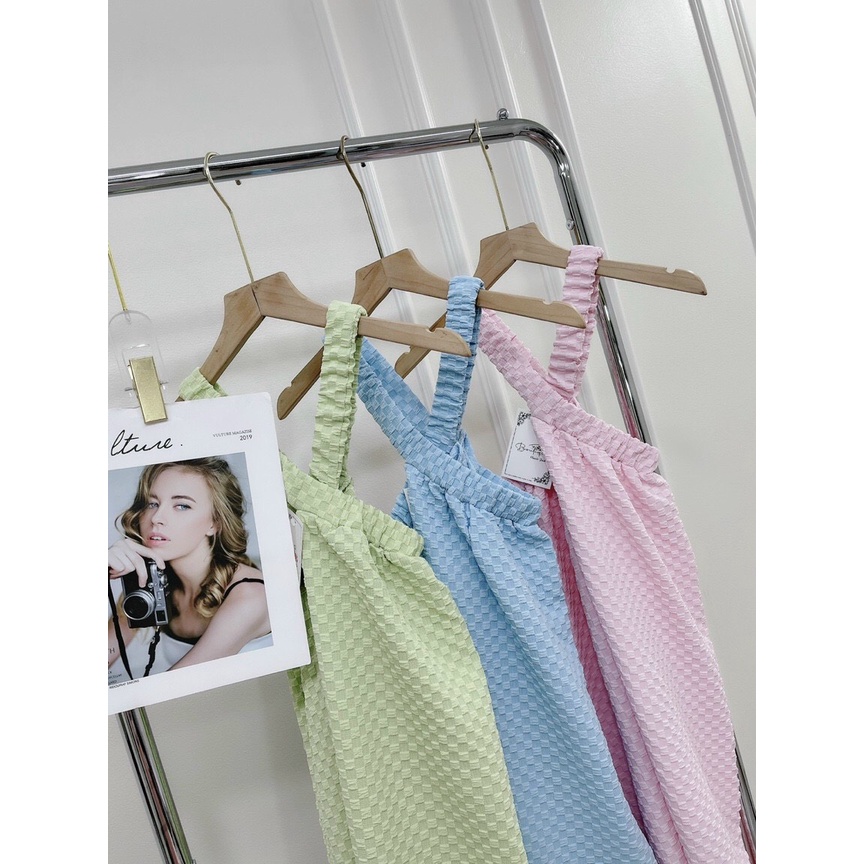 đầm xốp QC y hình kiểu cổ chéo ko fake