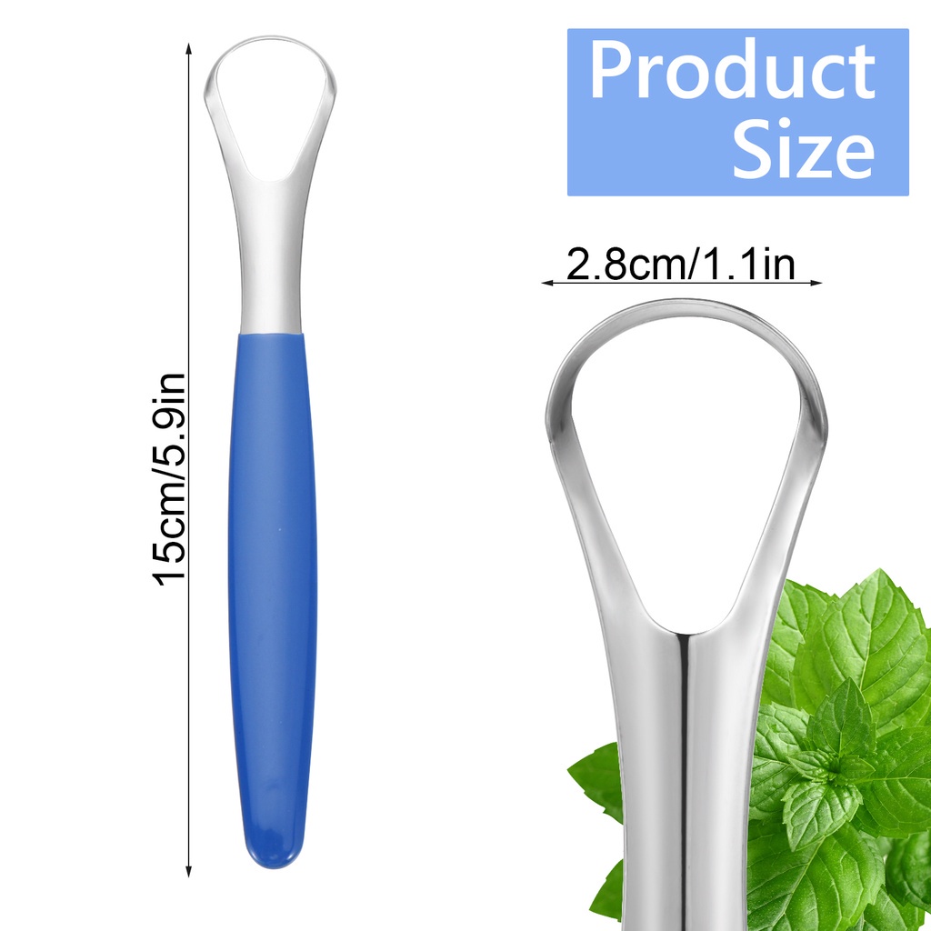 [Hàng mới về] Thanh Cạo Lưỡi Bằng Thép Không Gỉ Chăm Sóc Răng Miệng Cho Người Lớn/ Trẻ Em