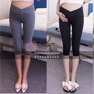 Quần bầu legging lửng cạp chéo