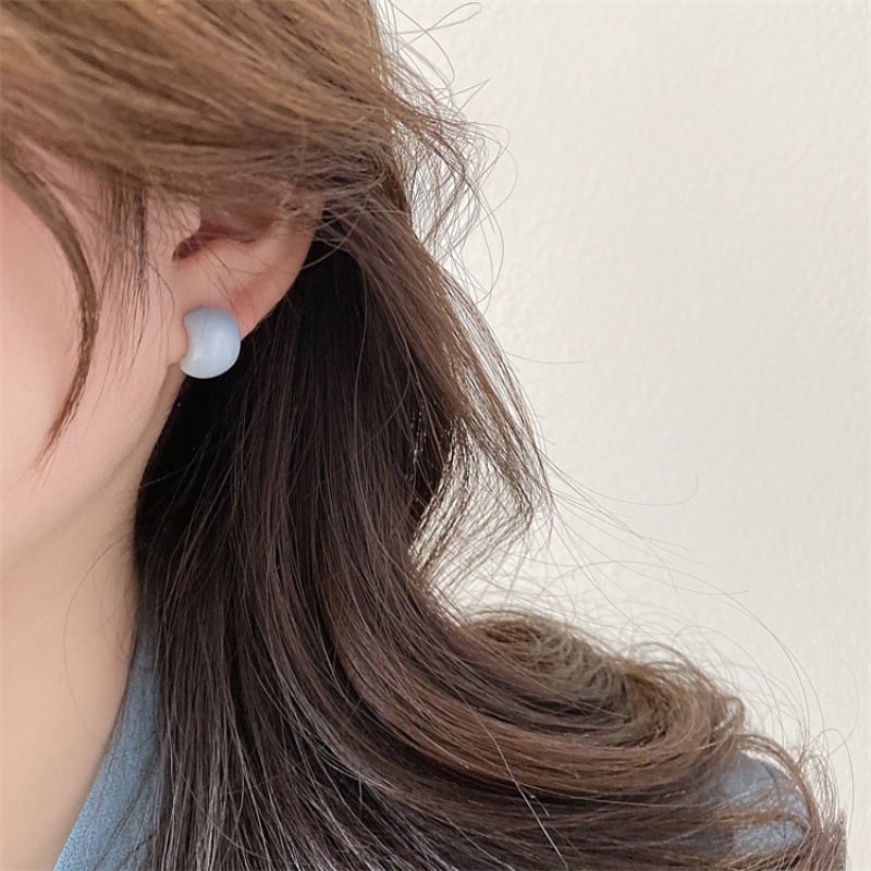 Hoa tai nữ Hoa tai đầy màu sắc đơn giản Hoa tai thời trang mới của Hàn Quốc
