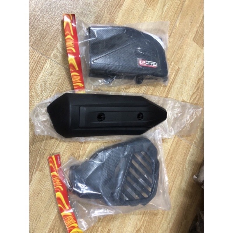 ốp quạt gió +ốp bầu gió (pô e) +ốp pô xe LEAD 13->15 cao cấp giá rẻ