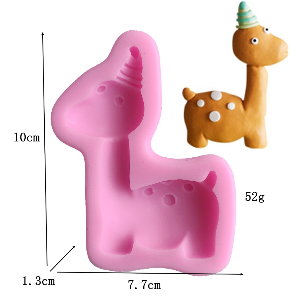 Khuôn Silicone Làm Bánh Hình Khủng Long Nhỏ 18 Kiểu