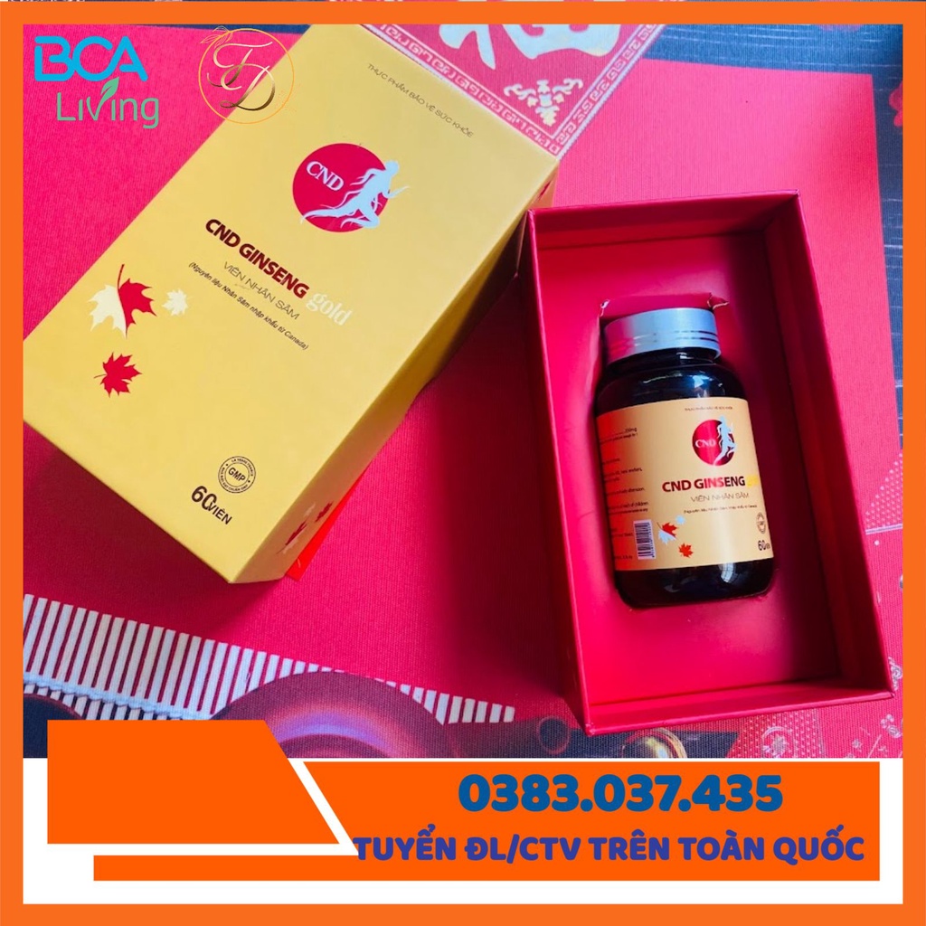 Viên nang Nhân sâm Canada CND GINSENG GOLD (Hộp 60 viên)