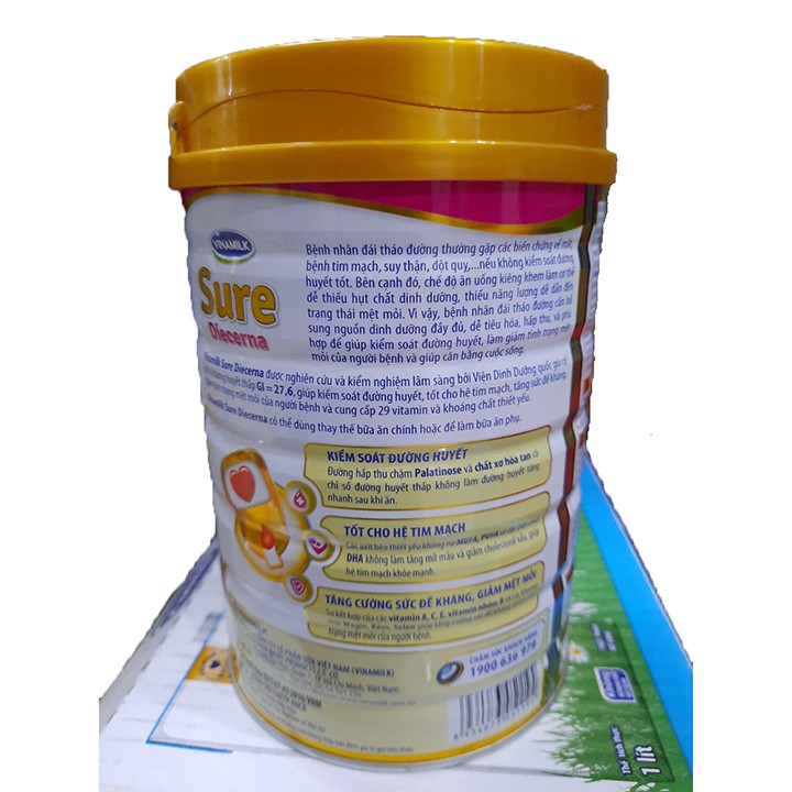 Sữa bột Vinamilk Sure Diecerna 900g