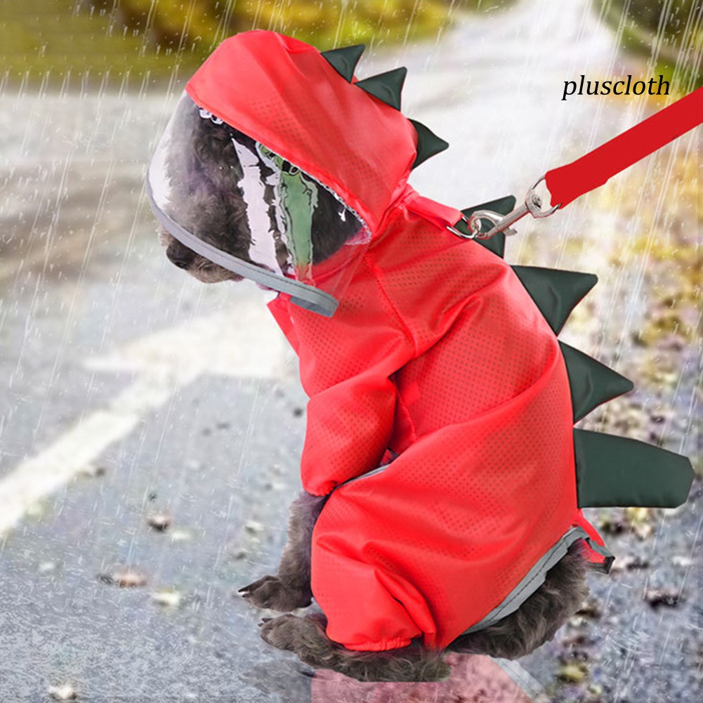 Áo mưa khủng long 4 màu sắc tùy chọn xinh xắn dành cho thú cưng