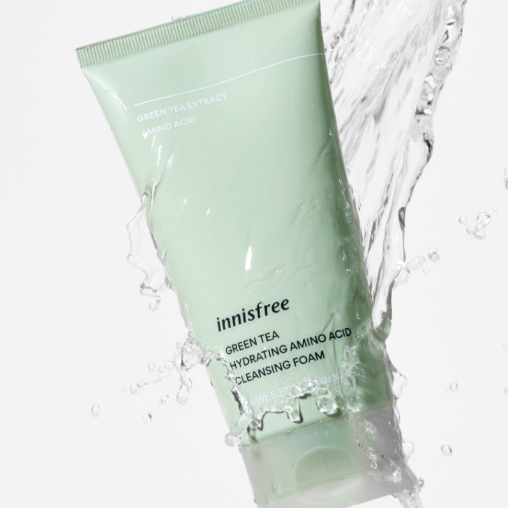 Sữa rửa mặt trà xanh Innisfree Green Tea Hydrating Amino Acid Cleansing Foam 150g dưỡng ẩm chống lão hóa da