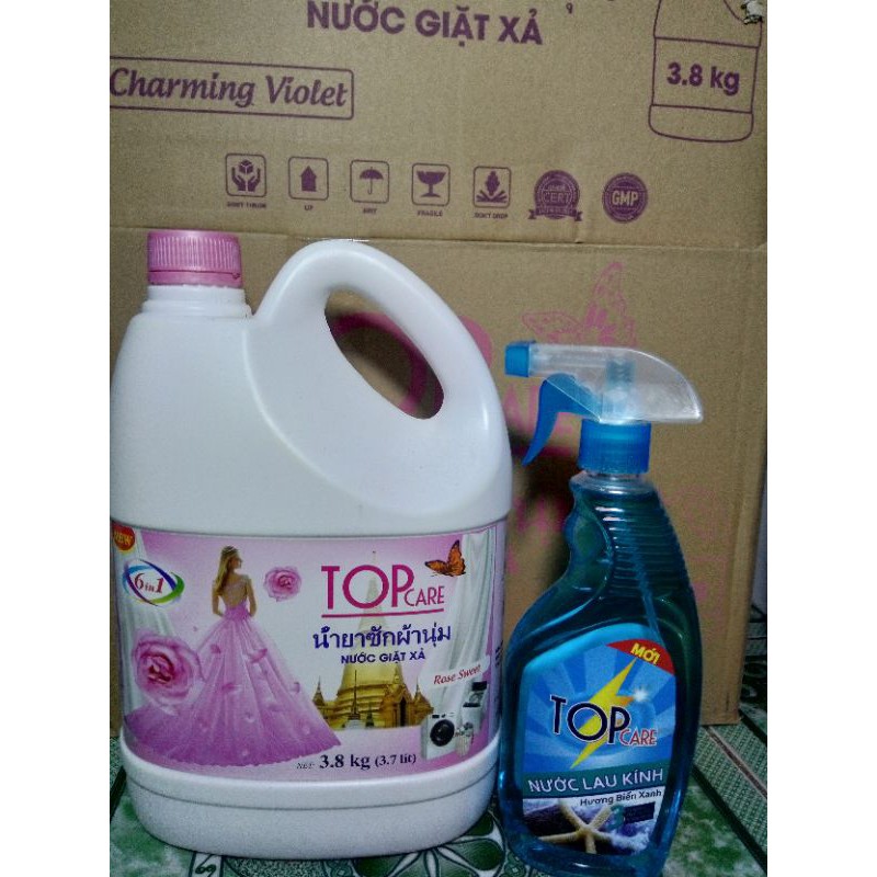 Nước giặt xả Topcare 3.7L⚡tặng kèm hấp dẫn⚡hàng nhập nguyên liệu Thái Lan