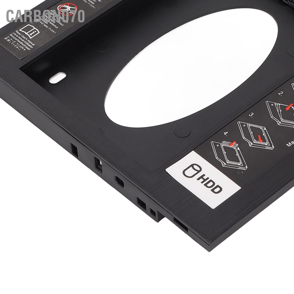 Carbon070 HDD Caddy Bay General 12 7mm 2 5 inch SATA to SSD Nắp đậy khay ổ cứng cho máy tính xách tay Khe cắm đĩa CD DVD ROM