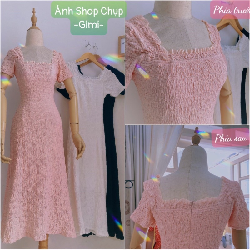 VÁY XOÈ ÔM BODY LEN MONGTOGHI CỔ U SANG TRỌNG