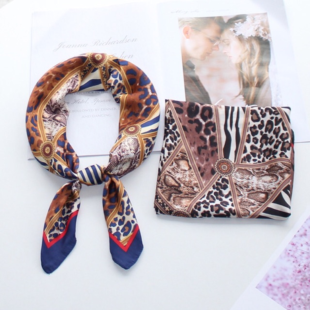 Khăn lụa vuông 70x70 turban quàng cổ,áo khăn yếm bandana thời trang đội đầu - Maben