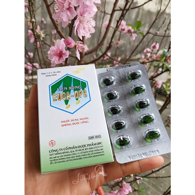 Viên Xông Euca-opc Hộp 20 Viên (Dùng cho cảm mạo,cảm cúm,sát trùng mũi họng)