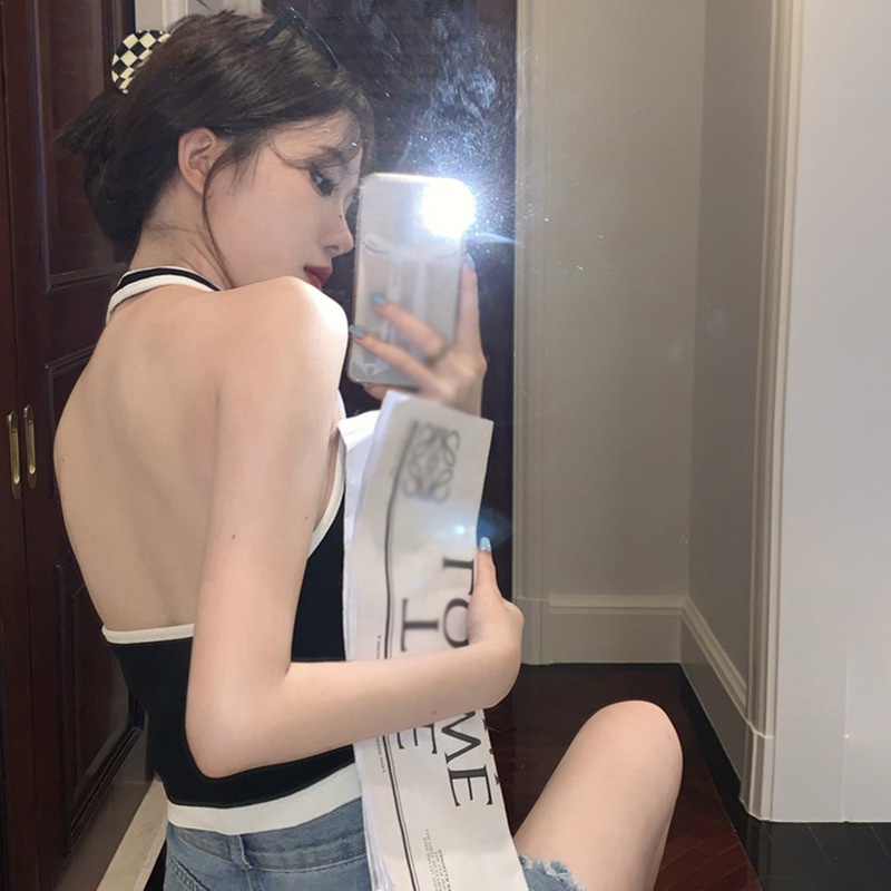 Áo Dệt Kim Không Tay Dáng Ôm Phong Cách Hàn Quốc Dành Cho Nữ