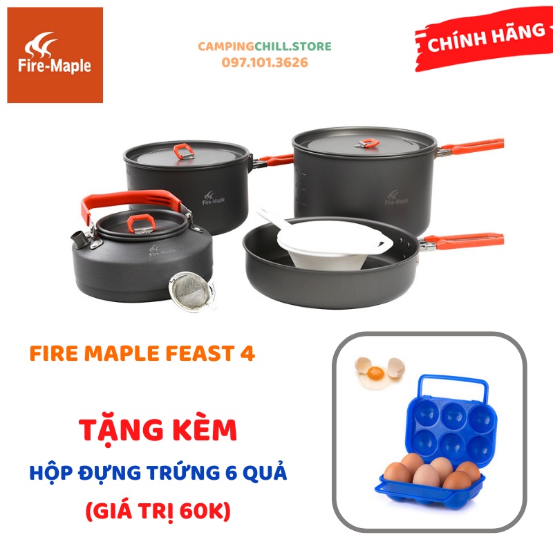 [QUÀ TẶNG] BỘ NỒI NẤU ĂN DÃ NGOẠI, CẮM TRẠI FIRE MAPLE FEAST 4 | BigBuy360 - bigbuy360.vn