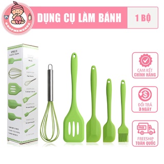 Bộ dụng cụ làm bánh 5 món silicon chịu nhiệt giao màu ngẫu nhiên