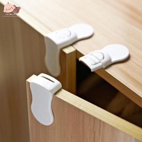 Khóa cố định ngăn cửa tủ/ cửa kéo thiết kế vuông góc tiện dụng