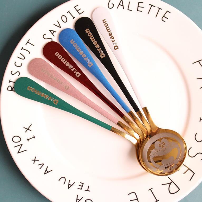 Muỗng Ăn Hình Doremon Bằng Thép Không Gỉ, Thìa ăn dặm