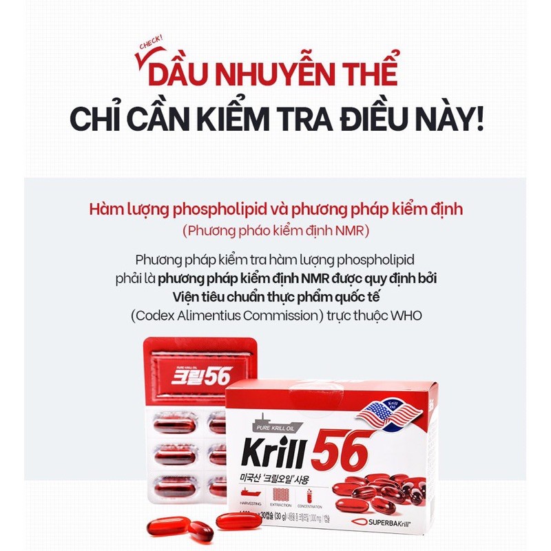 Dầu nhuyễn thể Krill56 Hộp 30 viên Red Omega3 Cao Cấp 2 hộp