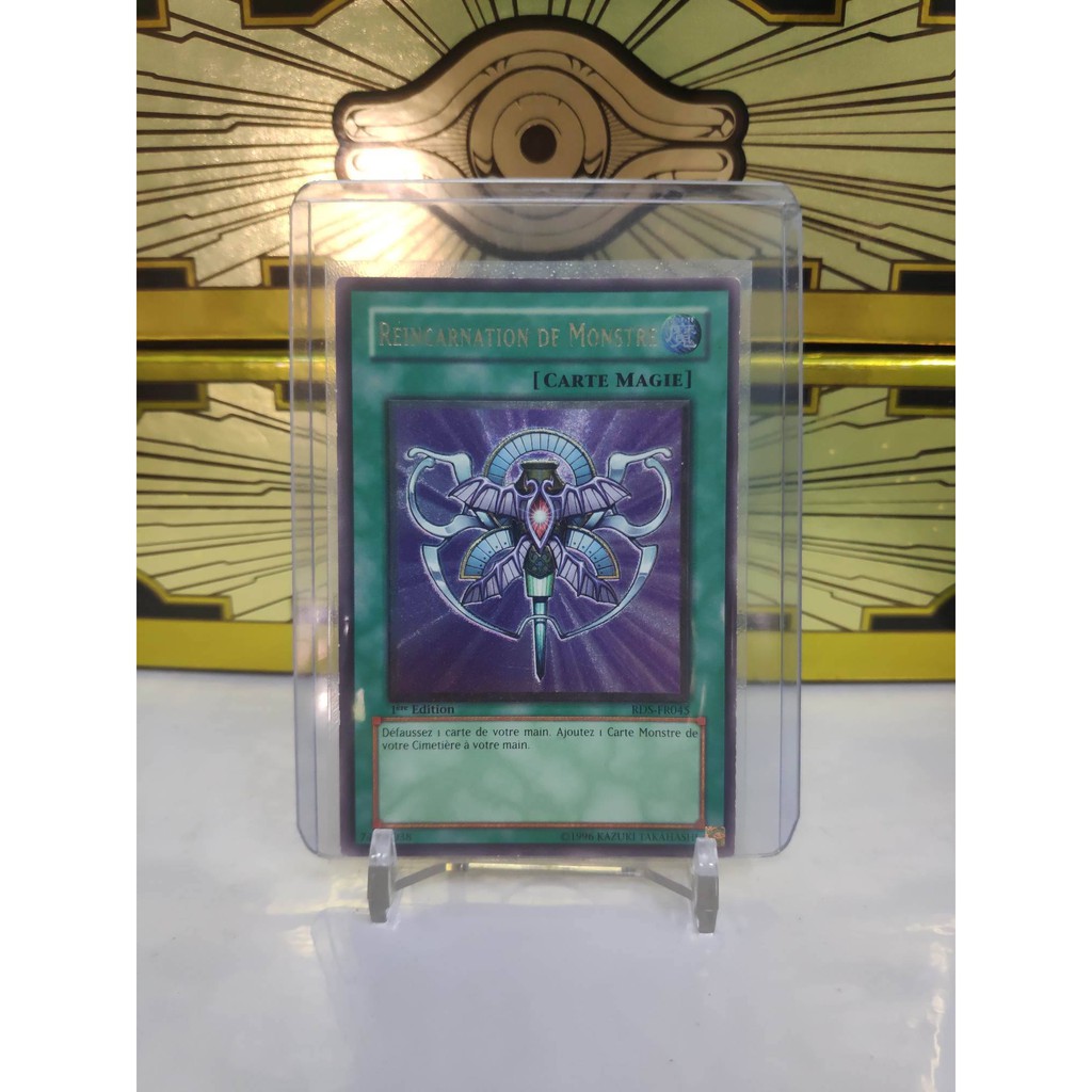 [ Dưa Hấu Yugioh ] Tiếng Pháp - Lá bài thẻ bài Monster Reincarnation - Ultimate Rare - Tặng bọc bài nhựa bảo quản