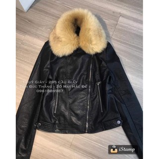 ÁO DA CỔ LÔNG THÁO RỜI SIÊU HOT .