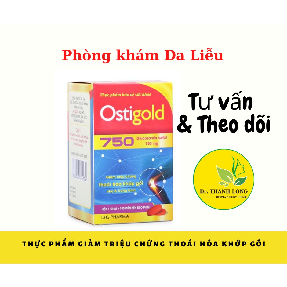 ☑️(CHÍNH HÃNG) Thực phẩm giảm triệu chứng thoái hóa khớp gối Ostigold 750mg (100viên)