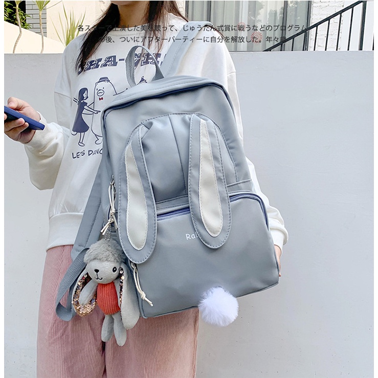 Ba Lô Đi Học Sức Chứa Lớn Hình Tai Thỏ / Trái Tim / Trái Tim Phong Cách Nhật Hàn Cho Nữ Sinh Trung Học